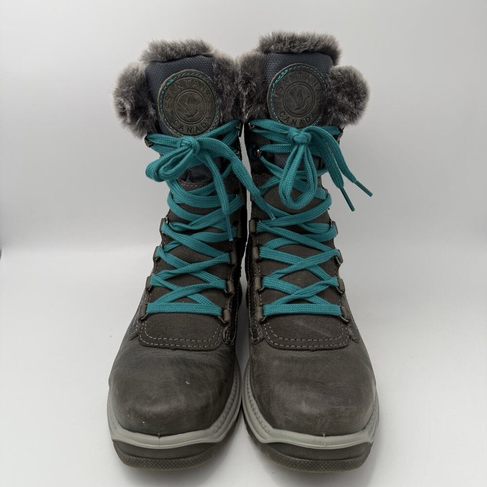 Womens Santana Canada MIO Gray Weatherproof Winter Snow Boots Size 40, 7 US EUC - Picture 5 of 9